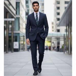 Ted Baker London Endurance Suit Dark Blue, 2 Button, Double Vent, Size 38R